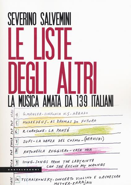 Le liste degli altri. La musica amata da 139 italiani - Severino Salvemini - copertina