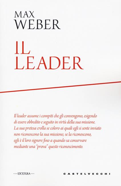 Il leader - Max Weber - copertina
