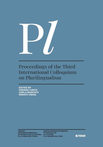 Proceedings of the Third International Colloquium on Plurilingualism - copertina