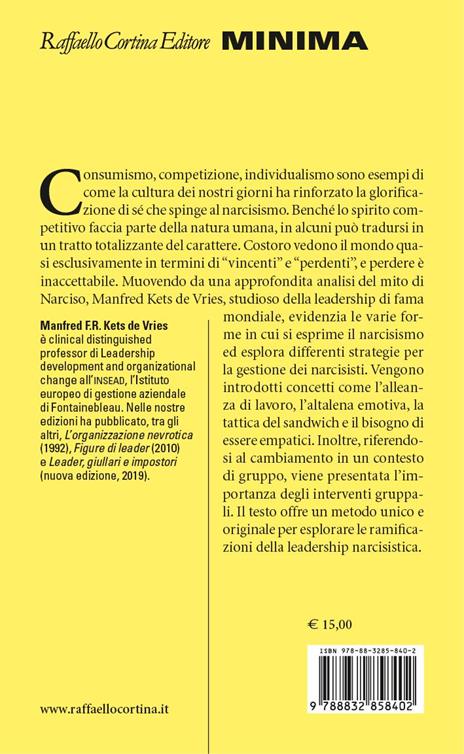 Il leader narcisista. Narciso sul divano - Manfred Kets de Vries - 2