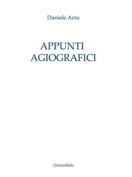 Appunti agiografici - Daniele Arru - copertina