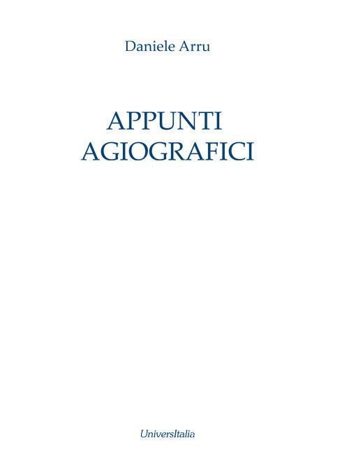 Appunti agiografici - Daniele Arru - copertina