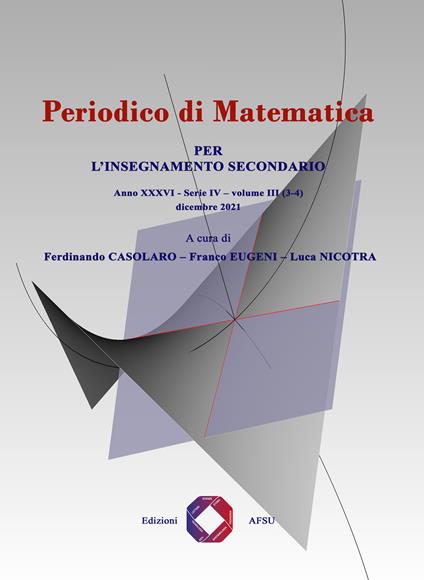 Periodico di matematica. Per l'insegnamento secondario (2021). Vol. 3\3-4 - copertina