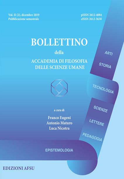 Bollettino della Accademia di filosofia delle scienze umane (2019). Ediz. per la scuola. Vol. 2\2 - copertina
