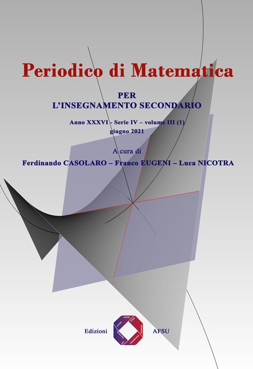 Periodico di matematica. Per l'insegnamento secondario (2021). Ediz. per la scuola. Vol. 3\1 - copertina