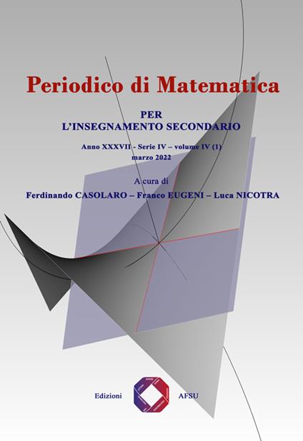 Periodico di matematica. Per l’insegnamento secondario (2022). Vol. 4 - copertina