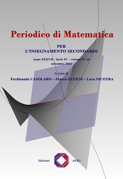 Periodico di matematica. Per l'insegnamento secondario (2022). Ediz. per la scuola. Vol. 4\3 - copertina