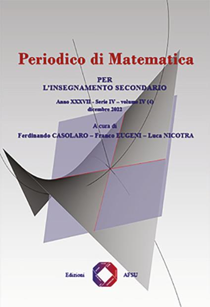 Periodico di matematica. Per l’insegnamento secondario (2022). Vol. 4/4 - copertina