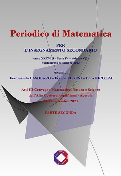 Periodico di matematica. Per l’insegnamento secondario (2023). Vol. 5/3: Supplemento settembre 2023. Parte seconda - copertina