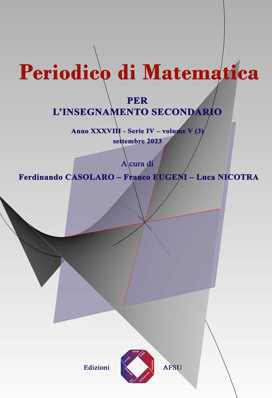 Periodico di matematica. Per l’insegnamento secondario (2023). Vol. 5/3 - copertina
