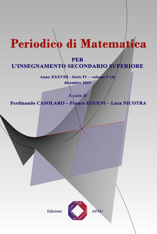 Periodico di matematica. Per l’insegnamento secondario (2023). Vol. 5 - Luca Nicotra - copertina