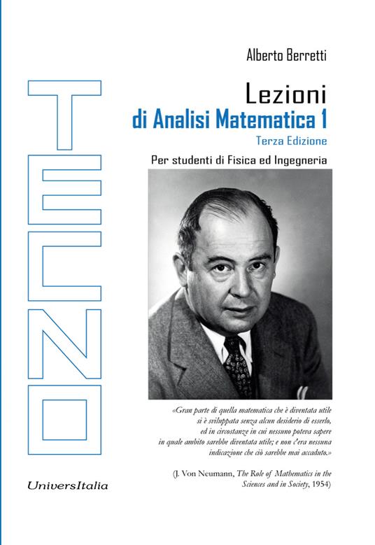 Lezioni di analisi matematica 1. Per studenti di Fisica ed Ingegneria - Alberto Berretti - copertina