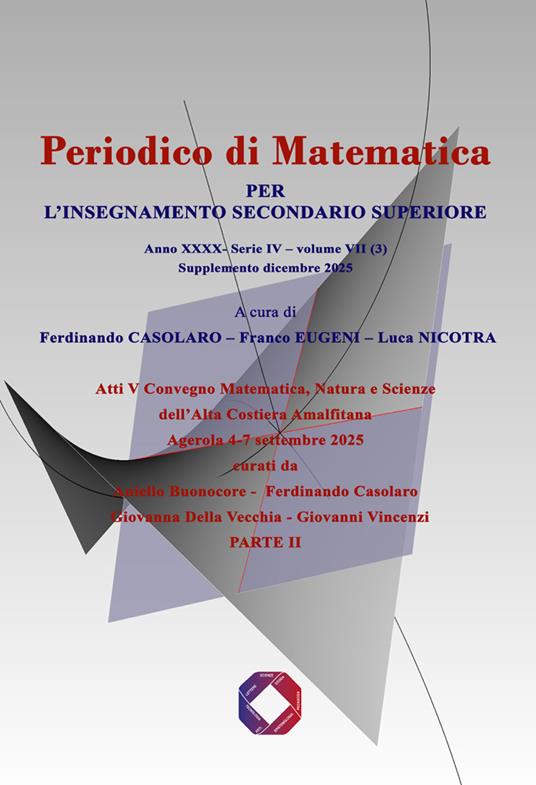 Periodico di matematica. Per l'insegnamento secondario superiore. Supplemento (2025). Nuova ediz.. Vol. 7/3 - Ferdinando Casolaro,Franco Eugeni,Luca Nicotra - copertina