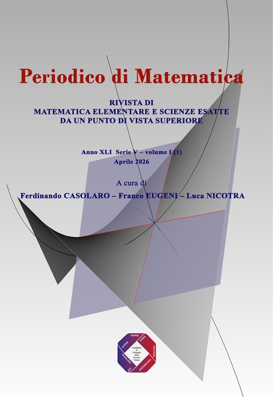 Periodico di matematica. Per l'insegnamento secondario (2026). Vol. 1 - copertina
