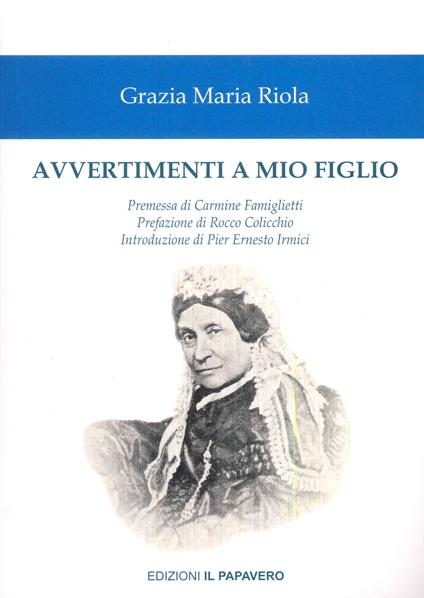 Avvertimenti a mio figlio - Grazia Maria Riola - copertina
