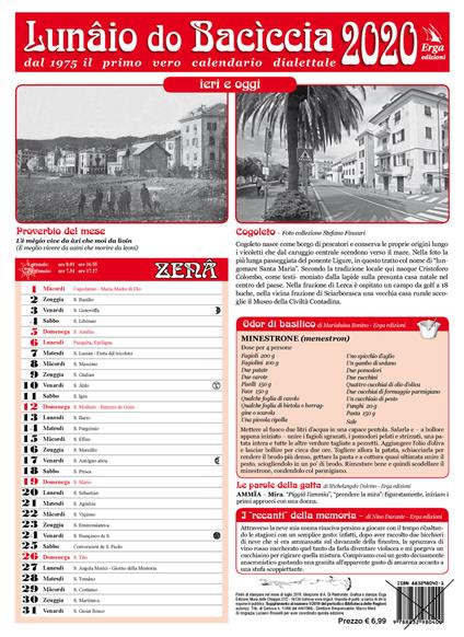 Lunaio do Bacìccia 2020 - copertina