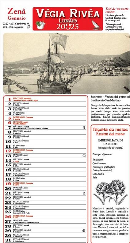 Lunâio Vêgia Rivêa 2026. Con 6 cartoline antiche - Luciano Rosselli - copertina