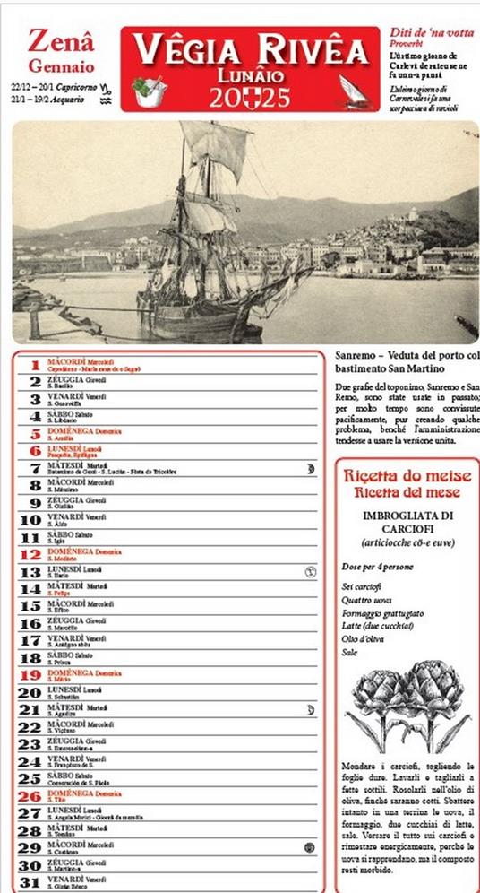 Lunâio Vêgia Rivêa 2026. Con 6 cartoline antiche - Luciano Rosselli - copertina