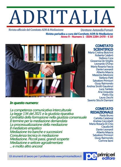 ADR Italia (2022). Vol. 1 - copertina
