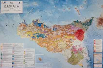 Sicilia geologica 1:300.000 (carta in rilievo con cornice cm 83x122) - copertina