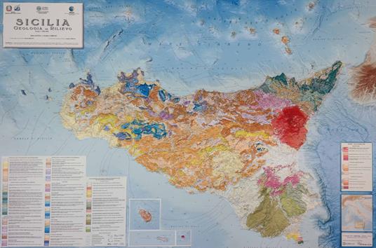 Sicilia geologica 1:300.000 (carta in rilievo con cornice cm 83x122) - copertina