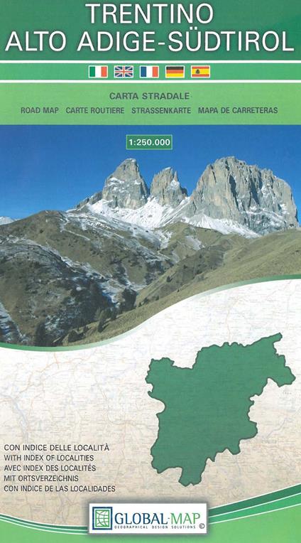 Trentino Alto Adige. Carta stradale della regione 1:250.000 - copertina