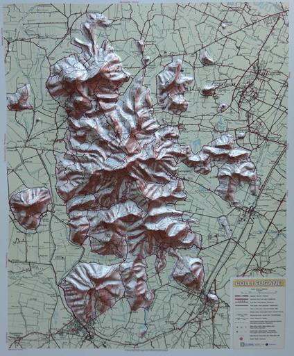 Colli Euganei 1:30.000 (carta in rilievo con cornice) - copertina