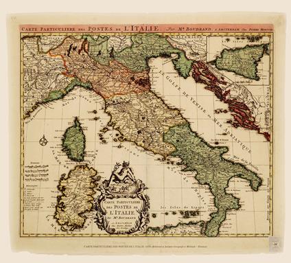 Italia postale 1670 (carta murale anticata in canvas) - copertina