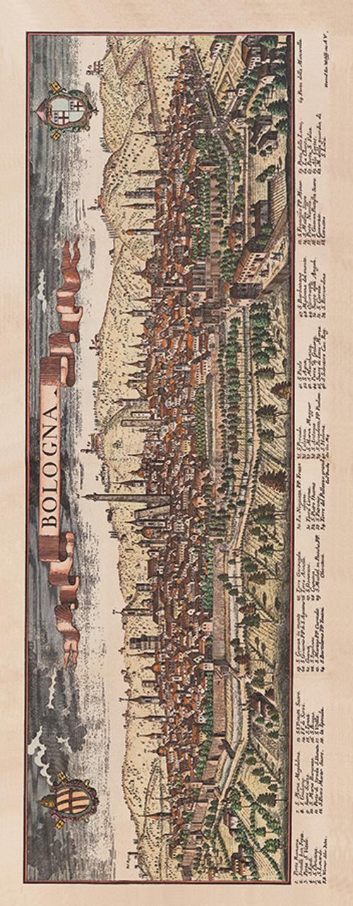Veduta di Bologna (carta murale anticata in canvas) - copertina