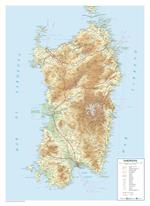 Sardegna. Scala 1:350.000 (carta in rilievo formato cm 65,6x90,5)