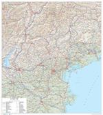 Veneto. Carta stradale della regione 1:250.000 (carta murale plastificata stesa con aste cm 86x96)