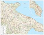 Puglia. Carta stradale della regione 1:250.000 (carta murale plastificata stesa con aste cm 108x86)