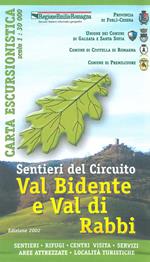 Sentieri del circuito. Val Bidente e Val di Rabbi 1:30.000