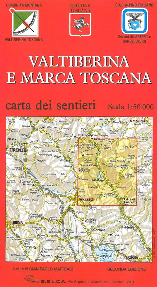 Val Tiberina e Marca Toscana. Carta escursionistica 1:50.000 - copertina