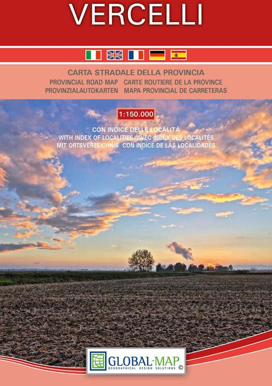 Vercelli. Carta stradale della provincia 1:150.000 - copertina