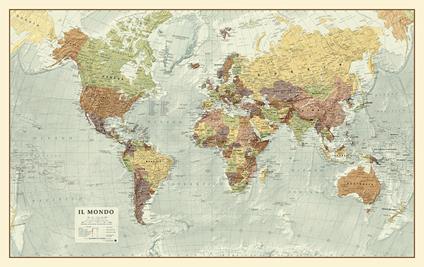 Mondo anticato. Scala 1:40.000.000 (carta murale anticata in plastica stesa cm 98x61) - copertina