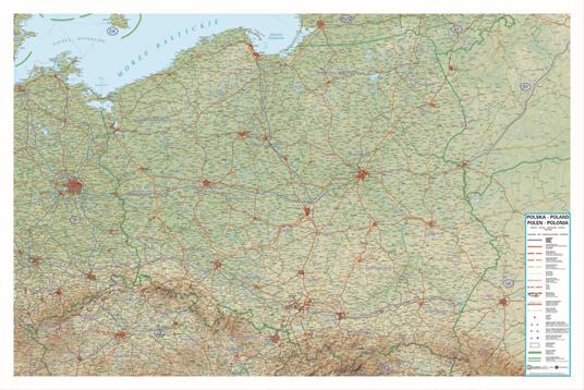 Polonia 1:800.000 (carta in rilievo senza cornice cm 129 x 86 cm) - copertina