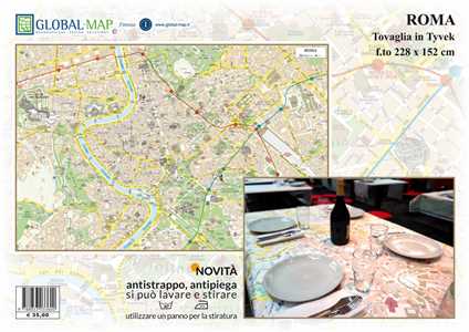 Roma (tovaglia in Tyvek, f.to 228 x 152 cm)