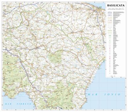 Basilicata 1:250.000 (carta murale plastificata stesa, cm. 72 x 63) - copertina