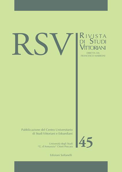 RSV. Rivista di studi vittoriani. Vol. 45 - copertina