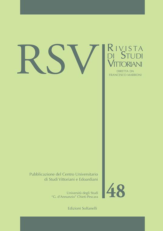 RSV. Rivista di studi vittoriani. Vol. 48 - copertina
