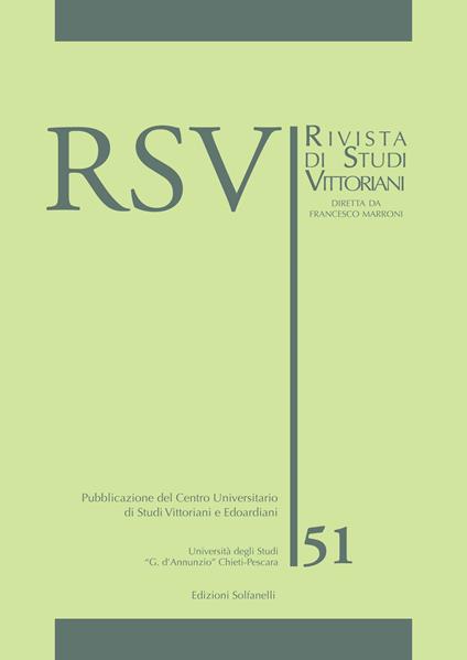 RSV. Rivista di studi vittoriani. Vol. 51 - copertina