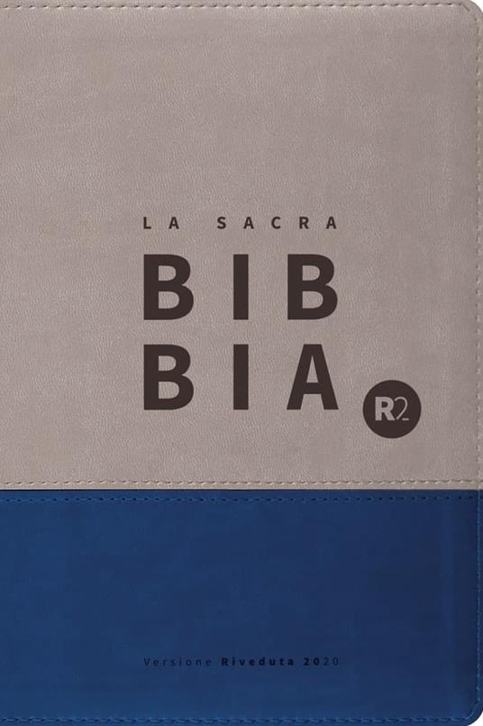 Bibbia R2. Versione riveduta 2020. Ediz. similpelle blu/grigio - copertina