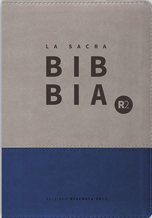 Bibbia R2. Versione riveduta 2020 Ediz. tascabile copertina similpelle bicolore grigio/blu - copertina