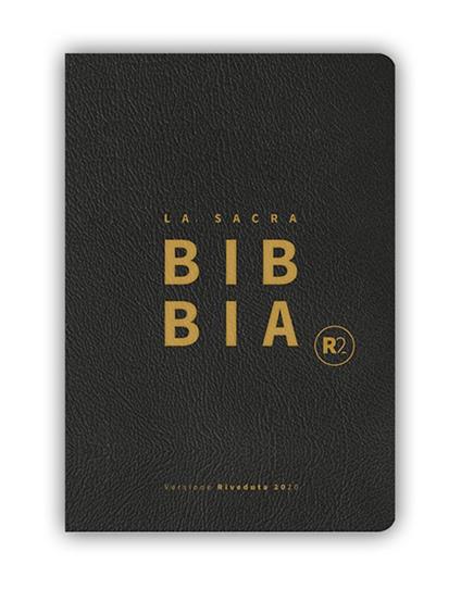 Bibbia R2. Versione riveduta 2020. Ediz. Tascabile, copertina pelle nera, taglio oro, titoli oro - copertina