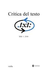 Critica del testo (2018). Vol. 1