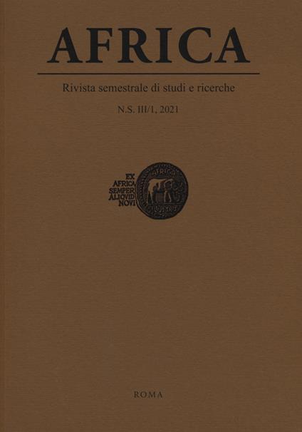 Africa. Rivista semestrale di studi e ricerche. Nuova serie (2021). Vol. 1 - copertina
