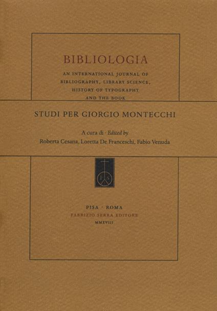 Studi per Giorgio Montecchi - copertina