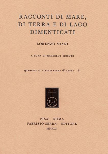 Racconti di mare, di terra e di lago dimenticati - Lorenzo Viani - copertina