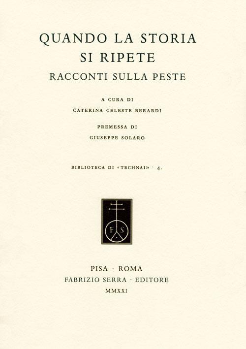 Quando la storia si ripete. Racconti sulla peste - copertina